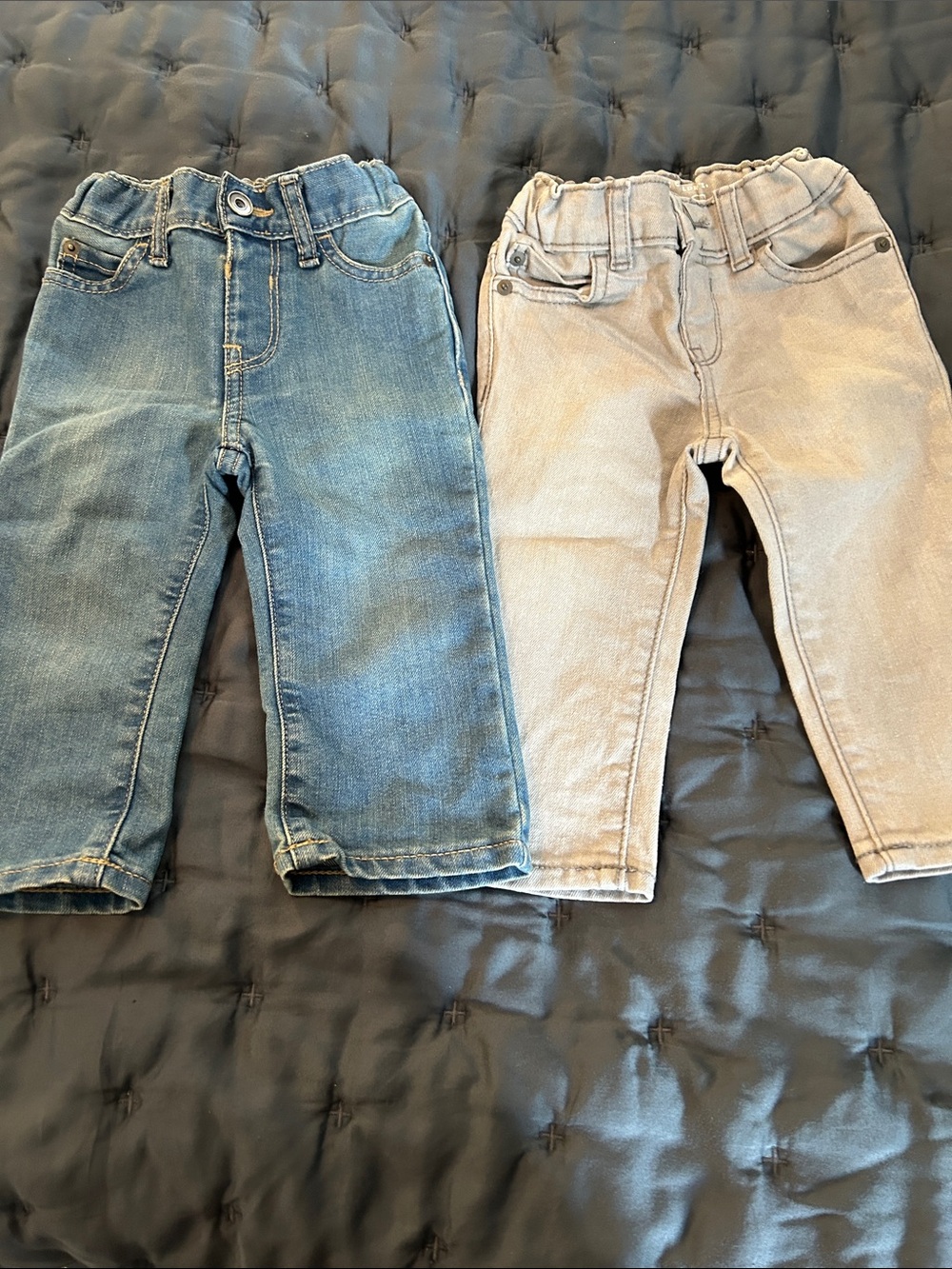 The Children's Place Twin Pack Denim Pants in Blue and Gray
